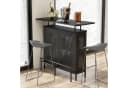 COSTWAY Bartisch Küche mit Stauraum & Fußstütze 120x50x106,5cm Schwarz Bild 1