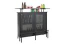 COSTWAY Bartisch Küche mit Stauraum & Fußstütze 120x50x106,5cm Schwarz Bild 2