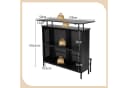 COSTWAY Bartisch Küche mit Stauraum & Fußstütze 120x50x106,5cm Schwarz Bild 5