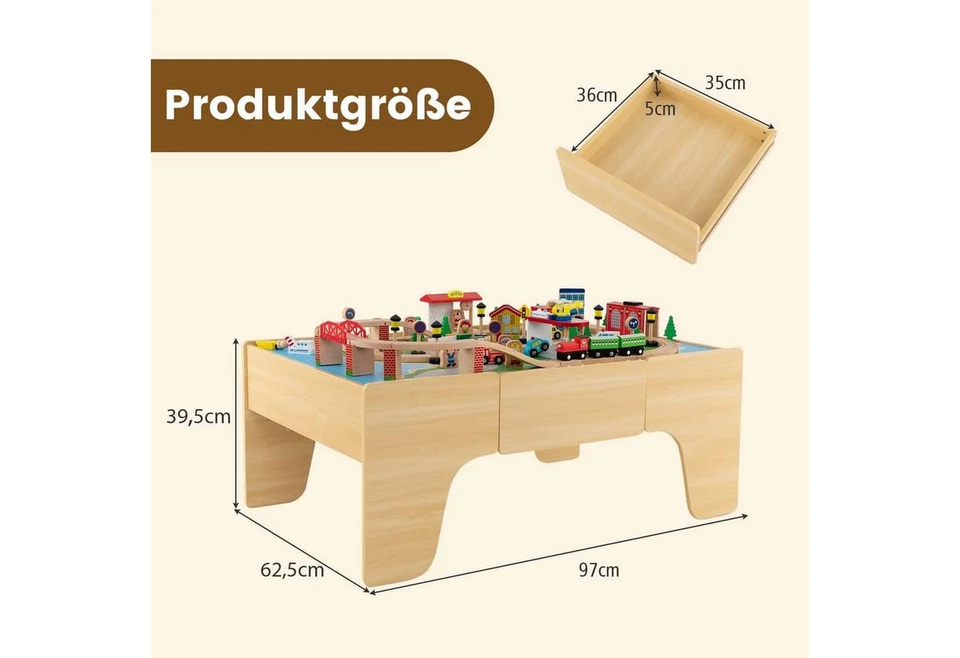 Spielzeug-Eisenbahn aus Holz - Bild 5