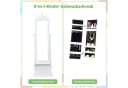 COSTWAY Schmuckschrank Kinder Spiegelschrank 3 Schubladen Weiß Bild 3
