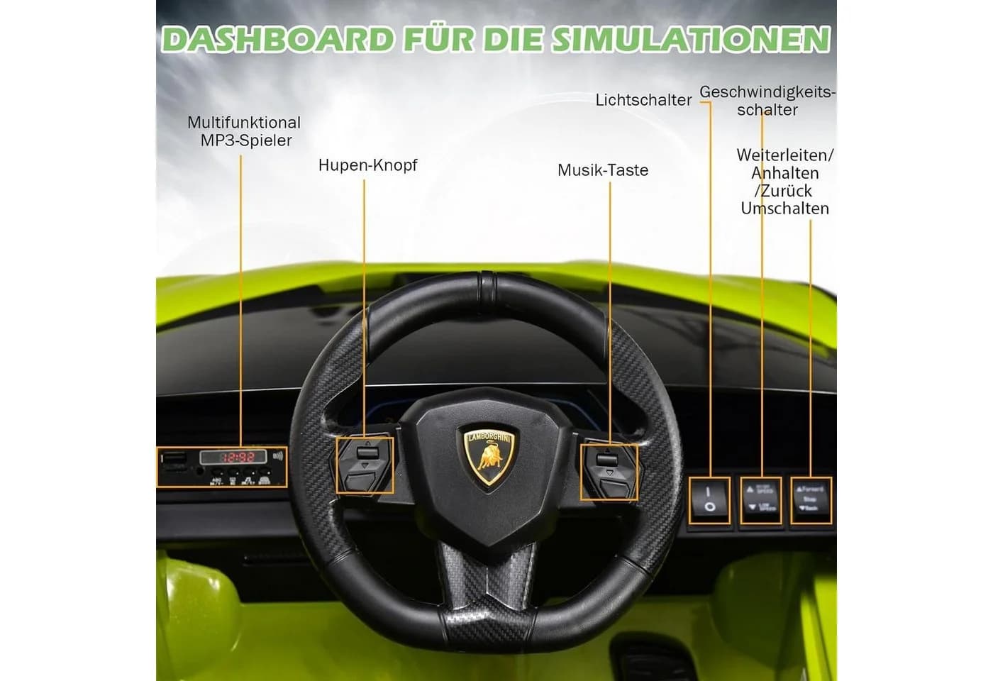 Elektro-Kinderauto Lamborghini Sportwagen - Bild 4