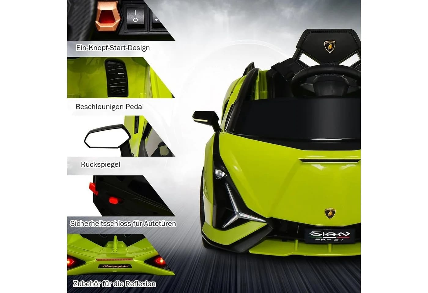 Elektro-Kinderauto Lamborghini Sportwagen - Bild 5