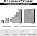 KOMFOTTEU Steckregal 20 Würfel stapelbar weiß/schwarz Bild 4