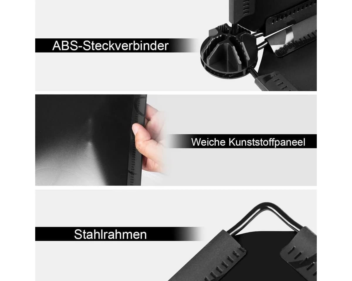KOMFOTTEU Steckregal 20 Würfel stapelbar weiß/schwarz - Bild 5