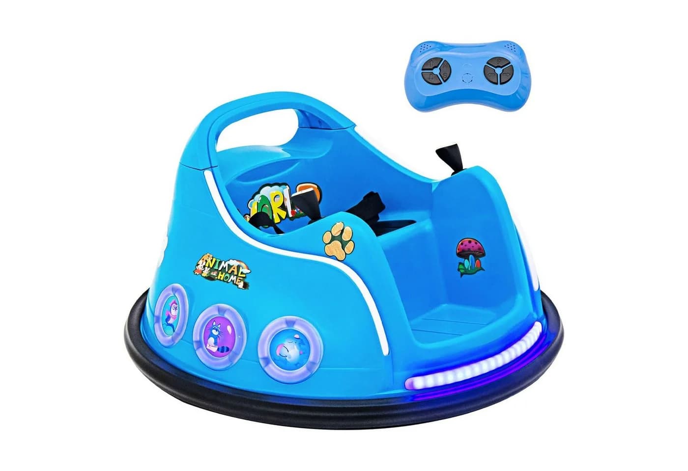 KOMFOTTEU Elektro-Kinderauto Autoscooter LED-Licht Musik - Bild 2
