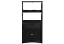 COSTWAY Mehrzweckschrank mit Türen, 3 Regalen & Schublade Weiß/Grau/Schwarz Bild 5