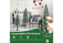 COSTWAY Künstlicher Weihnachtsbaum 3er Set 90+120+150cm Grün Weiß LED Bild 3