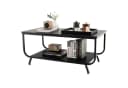 COSTWAY Couchtisch Marmor Rechteckig Schwarz Bild 2