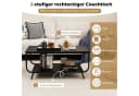 COSTWAY Couchtisch Marmor Rechteckig Schwarz Bild 4