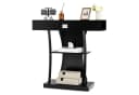 COSTWAY Konsolentisch Schmal mit Schubladen Schwarz Flurtisch Bild 2