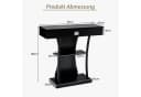 COSTWAY Konsolentisch Schmal mit Schubladen Schwarz Flurtisch Bild 5