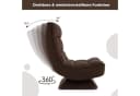 COSTWAY Relaxsessel 360° drehbar verstellbar klappbar Braun Bild 3