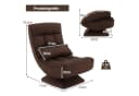 COSTWAY Relaxsessel 360° drehbar verstellbar klappbar Braun Bild 5