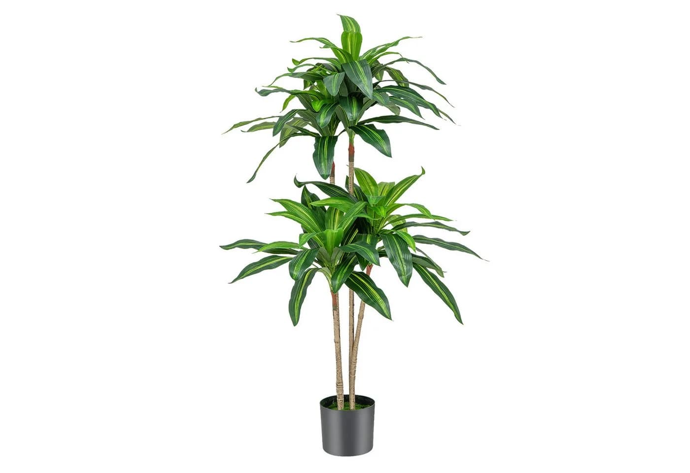 COSTWAY Künstliche Dracena 140 cm mit Topf 92 Blättern - Bild 2