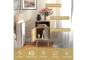 COSTWAY Nachttisch 2-St. Rattan mit offenem Regal & Tür 40 x 39 x 70cm Bild 3