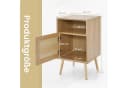 COSTWAY Nachttisch 2-St. Rattan mit offenem Regal & Tür 40 x 39 x 70cm Bild 5