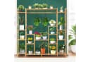 COSTWAY Pflanzentreppe 9 Ebenen Bambus 167x30x166cm Bild 1