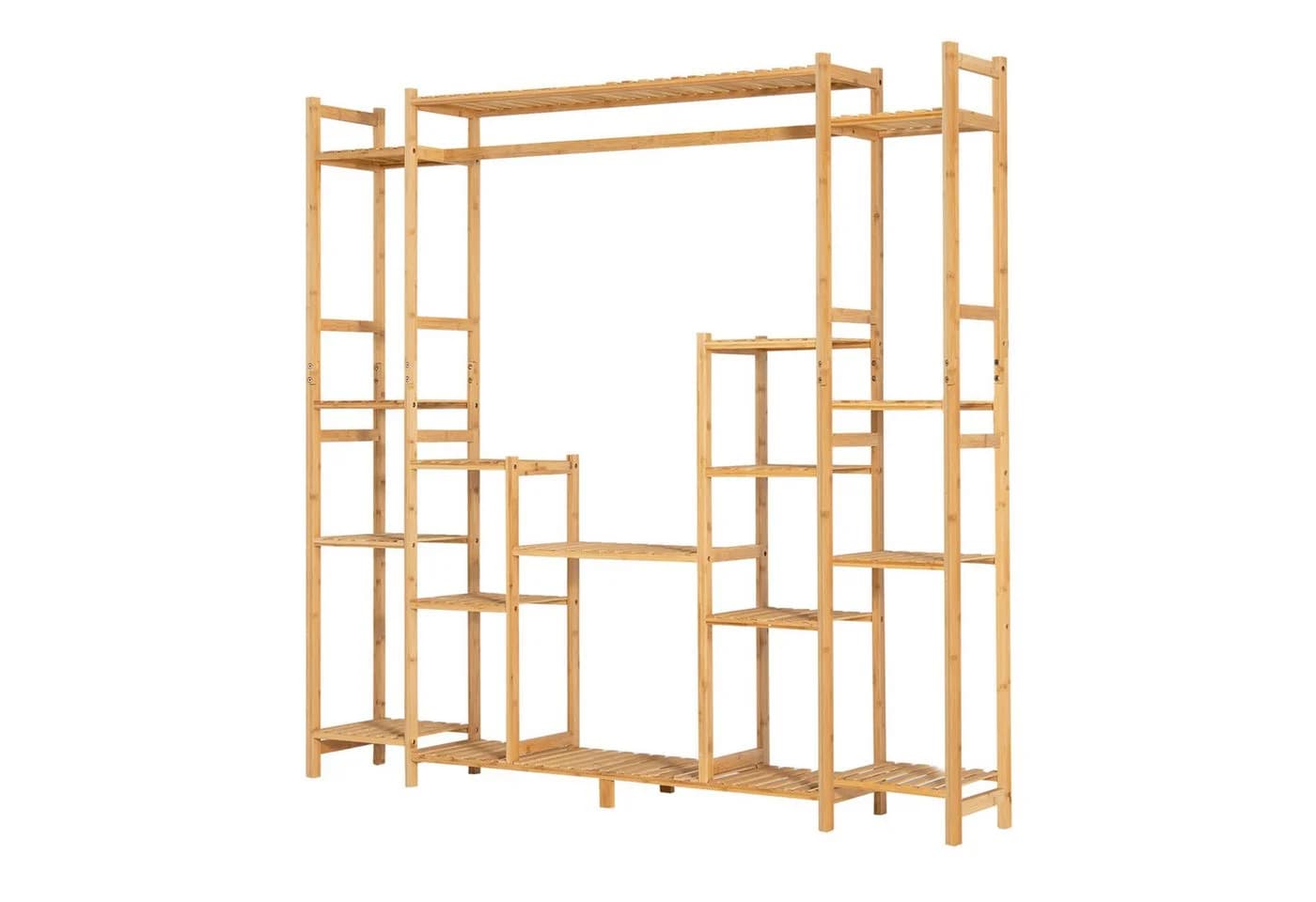 COSTWAY Pflanzentreppe 9 Ebenen Bambus 167x30x166cm - Bild 2
