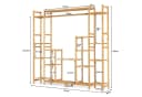 COSTWAY Pflanzentreppe 9 Ebenen Bambus 167x30x166cm Bild 3