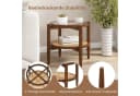 Moderner Beistelltisch aus Akazienholz, Glas und Rattan Bild 4