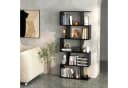 COSTWAY Bücherregal Raumteiler 5 Ebenen 70x23,5x158 cm Schwarz Bild 1