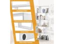COSTWAY Bücherregal Raumteiler 5 Ebenen Weiß Bild 5