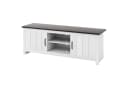 COSTWAY TV-Schrank Holz mit Türen & offenen Regalen, 145x40x50cm Bild 2