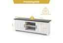 COSTWAY TV-Schrank Holz mit Türen & offenen Regalen, 145x40x50cm Bild 5
