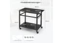 COSTWAY Grillablagetisch mit 2 Ablagen, 4 Rollen & Haken Bild 3