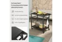 COSTWAY Grillablagetisch mit 2 Ablagen, 4 Rollen & Haken Bild 5