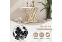 Eleganter Konsolentisch in Schmetterlingsform aus Kunstmarmor und Metall Bild 5