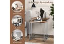 COSTWAY Beistelltisch 3er Set Braun Silber C-Form stapelbar Bild 4