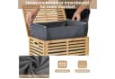 COSTWAY Wäschekorb Bambus 80L mit Deckel & ausnehmbarem Wäschesack Natur Bild 4