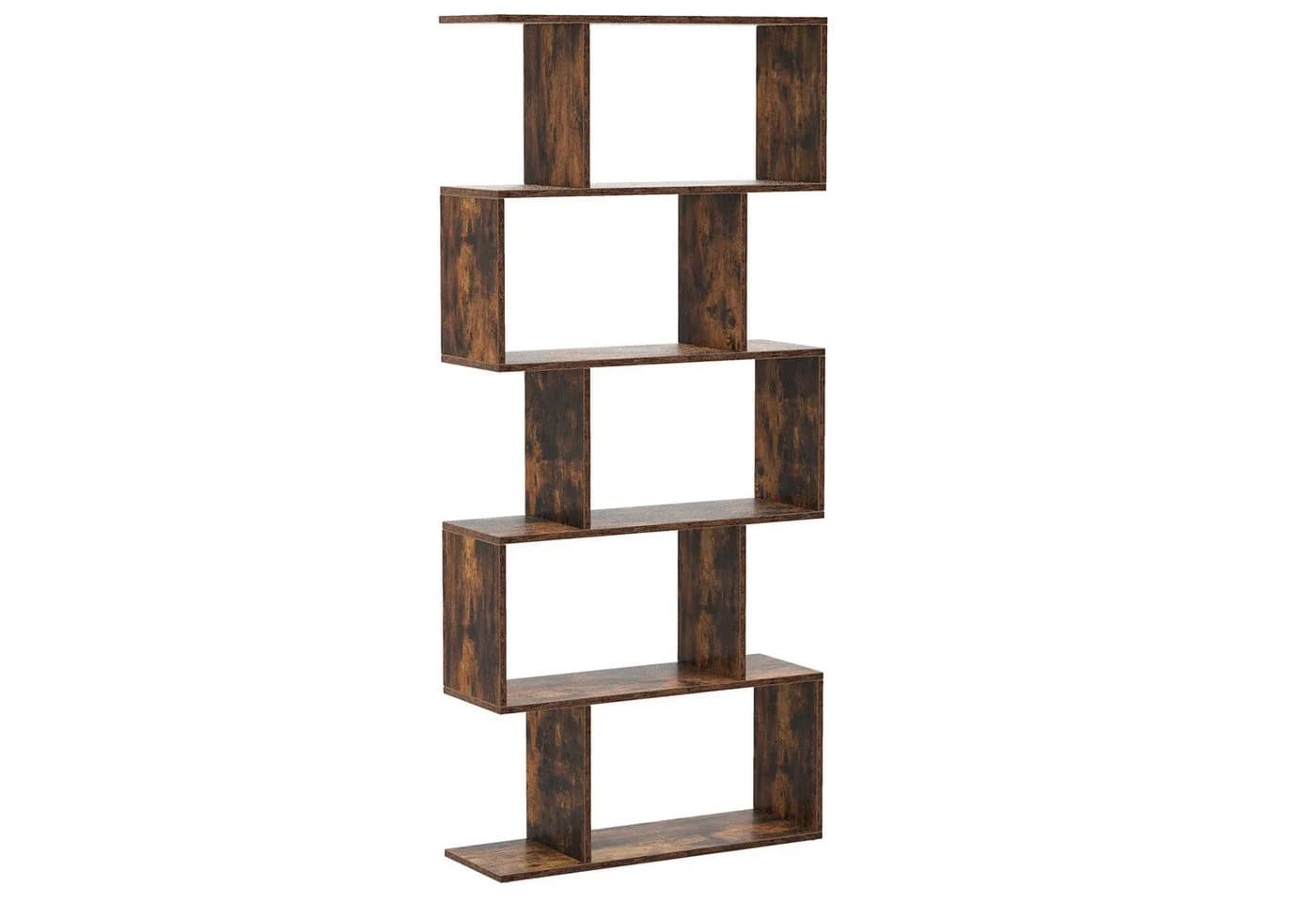 COSTWAY Bücherregal Raumteiler 5 Ebenen 70 x 23,5 x 158 cm - Bild 2