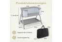 COSTWAY Beistellbett 2 in 1 Reisebett Grau 7-stufig höhenverstellbar Bild 5