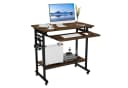 COSTWAY Computertisch mit Rollen & Tastaturablage, platzsparend, 80x50x78cm Bild 2
