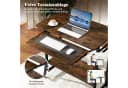 COSTWAY Computertisch mit Rollen & Tastaturablage, platzsparend, 80x50x78cm Bild 3