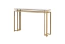 COSTWAY Konsolentisch Marmor Flurtisch Metallrahmen 120cm Gold Bild 2