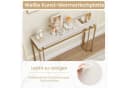 COSTWAY Konsolentisch Marmor Flurtisch Metallrahmen 120cm Gold Bild 3