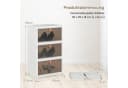 COSTWAY Aufbewahrungsbox 3er Set Faltbar Stapelbar Weiß Bild 5