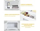 COSTWAY Mehrzweckschrank mit Türen, 3 Regalen & Schublade Weiß Bild 3
