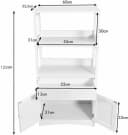 COSTWAY Mehrzweckschrank mit Türen, 3 Regalen & Schublade Weiß Bild 5