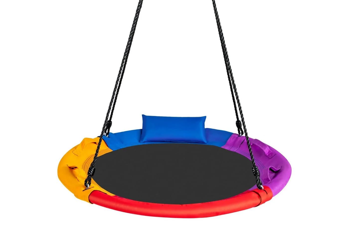 COSTWAY Schaukelgestell mit Nestschaukel, Metall, Blau