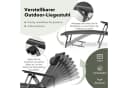 COSTWAY Gartenliege Liegestuhl 8-fach verstellbar mit Kopfkissen Bild 1