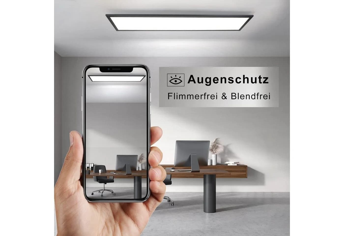 ZMH LED Deckenleuchte LED Panel Dimmbar - Flach Wohnzimmer mit Fernbedienung - Bild 4