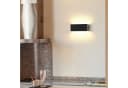ZMH LED Außen-Wandleuchte Modern Up Down Schwarz Metall Bild 5