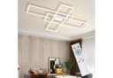 ZMH LED Deckenleuchte Wohnzimmer 50W 3 Rahmen Fernbedienung Weiß Dimmbar Bild 2