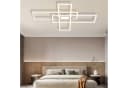 ZMH LED Deckenleuchte Wohnzimmer 50W 3 Rahmen Fernbedienung Weiß Dimmbar Bild 4