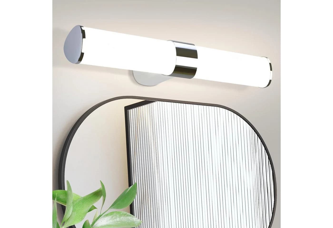 ZMH Spiegelleuchte Chrom 40/60CM LED 4000K Modern - Bild 2